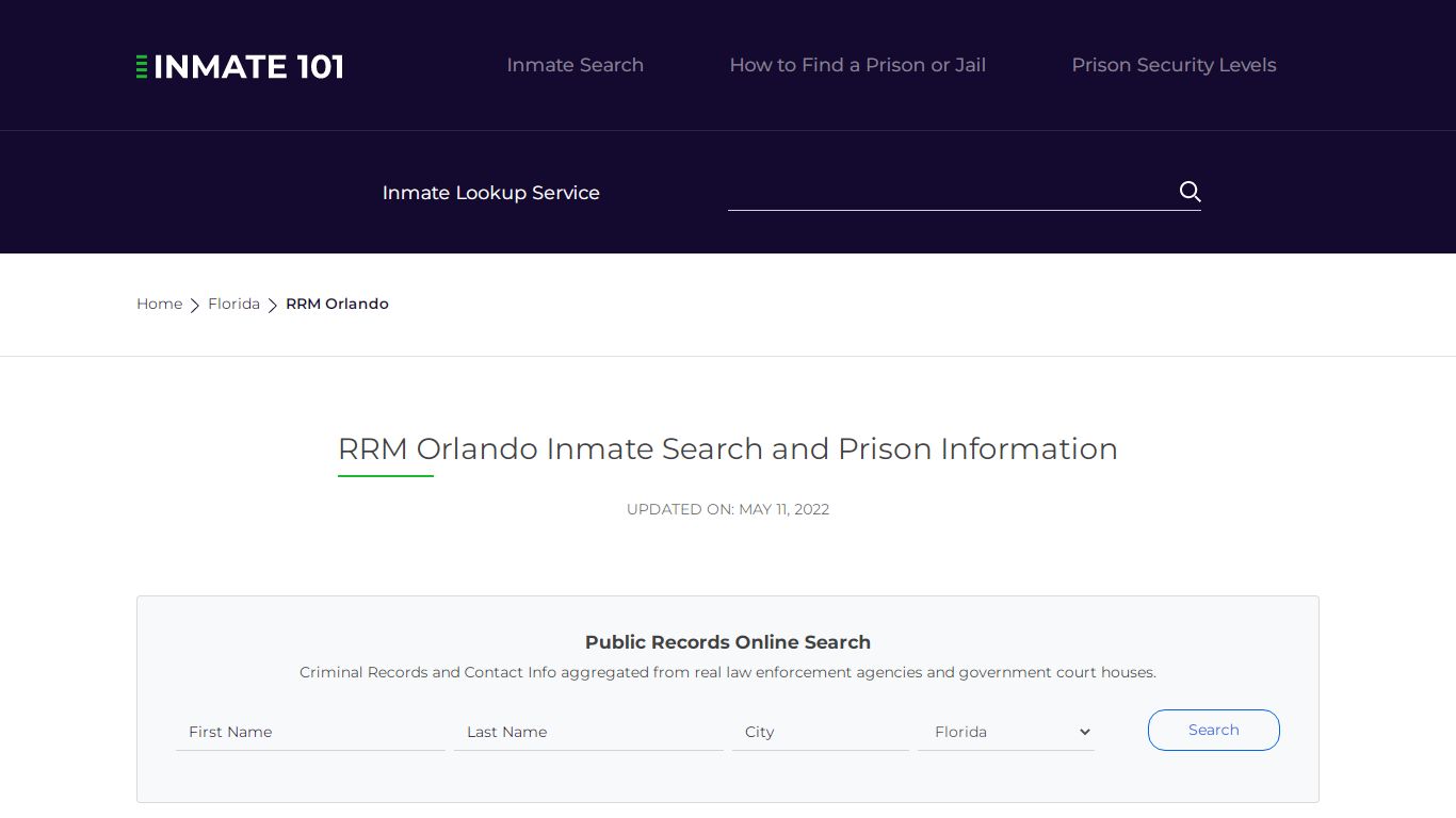 RRM Orlando Inmate Search | Lookup | Roster